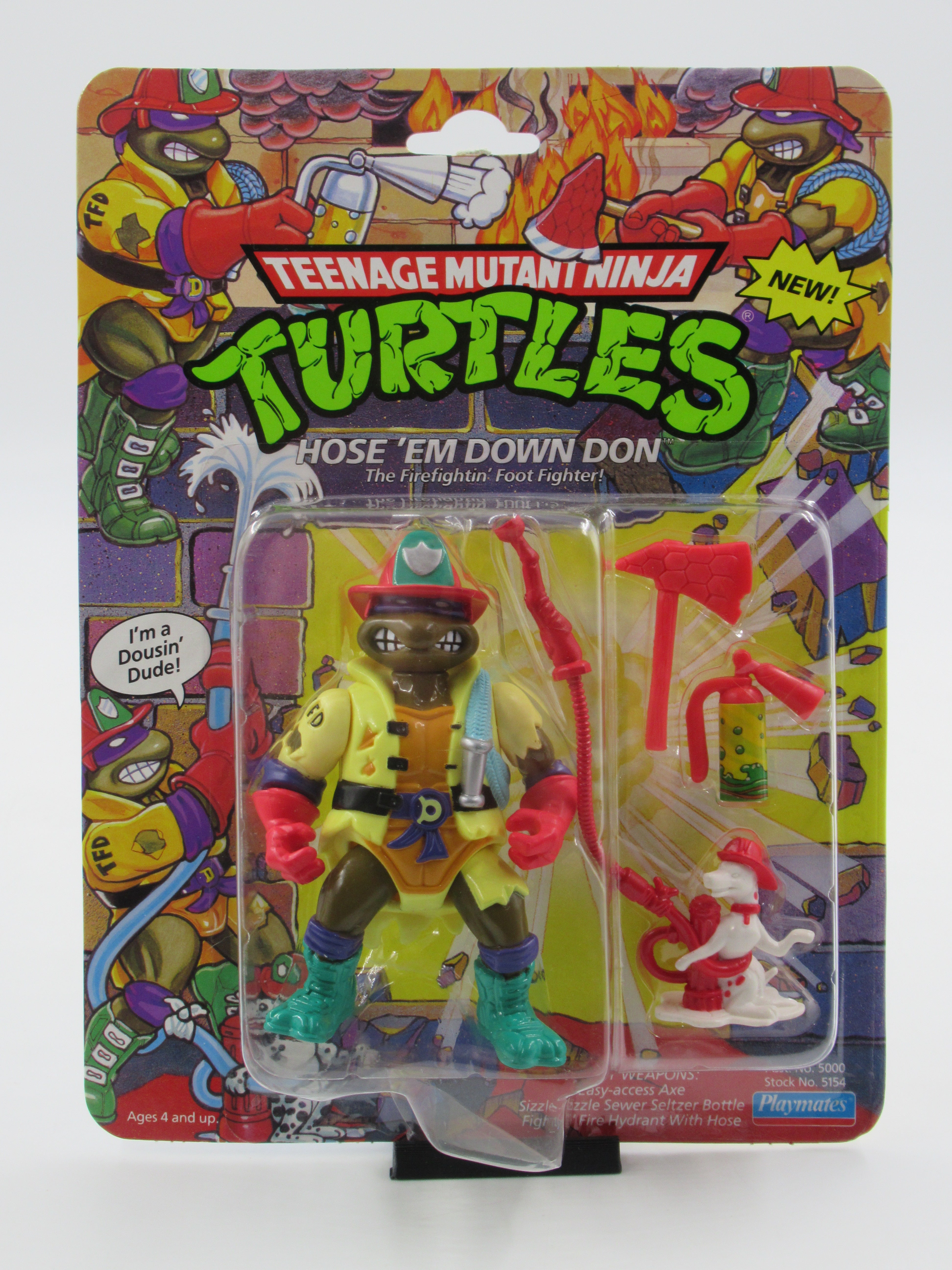 TMNT Hose 'Em Down Don 4.5" Figure Teenage Mutant Ninja Turtles - Playmates (1991)